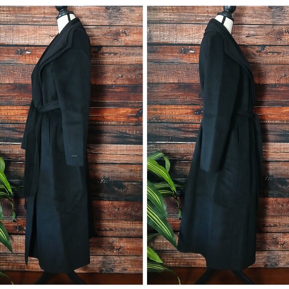 NWT Tahari XL Long Double Face Wool Blend Wrap Coat Belted - Picture 4 of 13